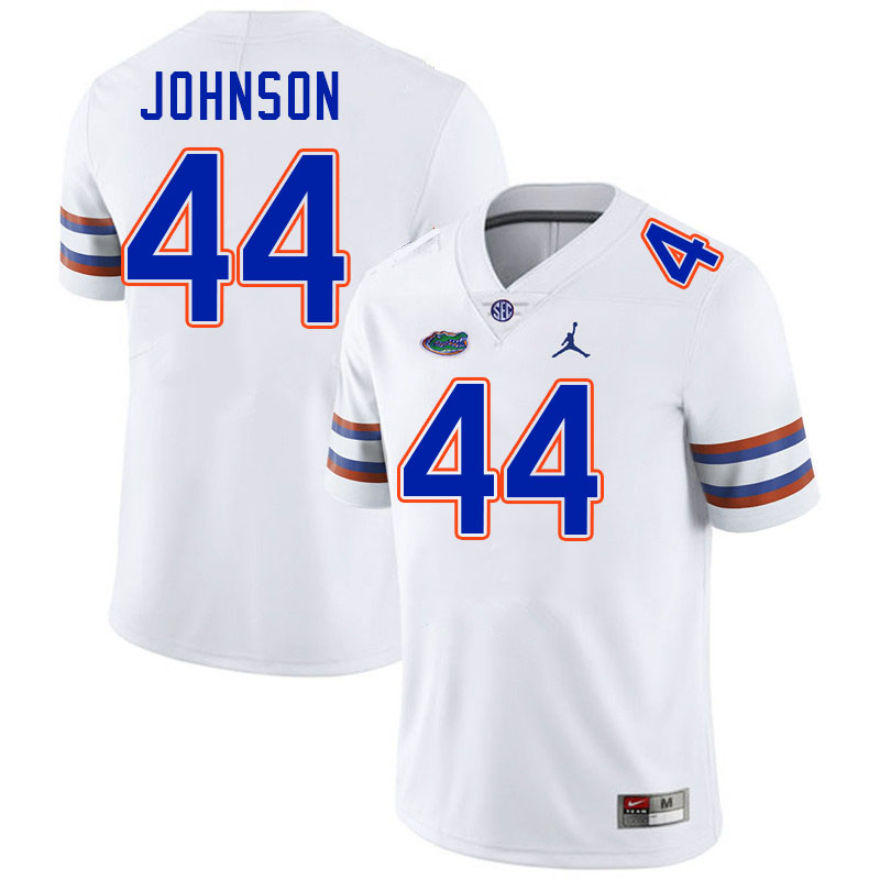 Florida Gators #44 Myles Johnson College Football Jerseys Stitched-White
